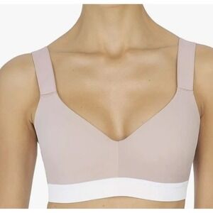 Natori Dynamic Contour Sport Bra in Rose Beige / Warm White Size 38B 751245 NEW